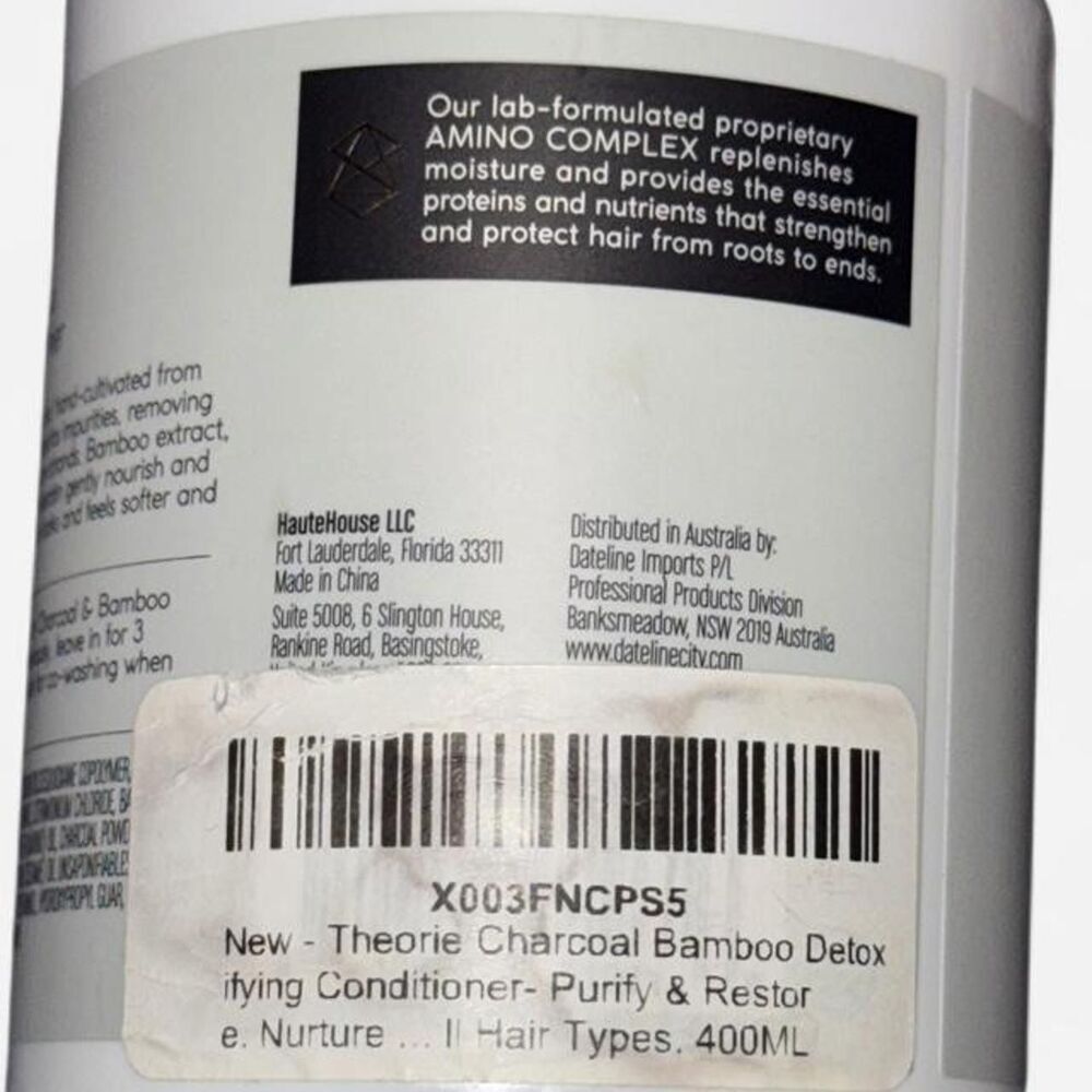 Theorie Sage Charcoal & Bamboo Detoxifying Conditioner, 13.5 oz, NWT - Picture 4 of 4